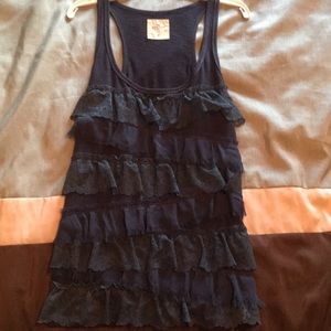 Blue flowing Hollister tank